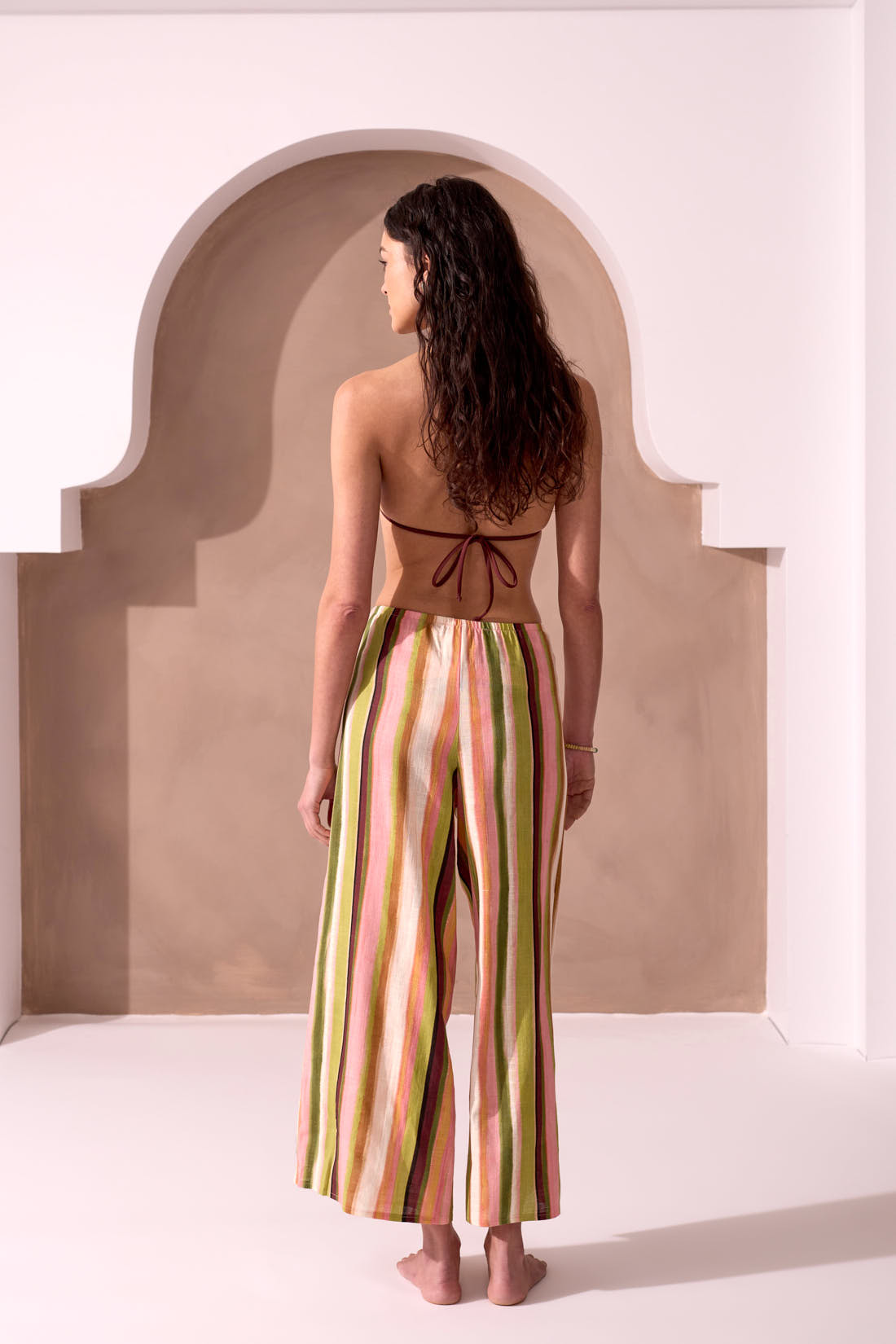 Tribal XIX Palms Wrap Pant - Cabana