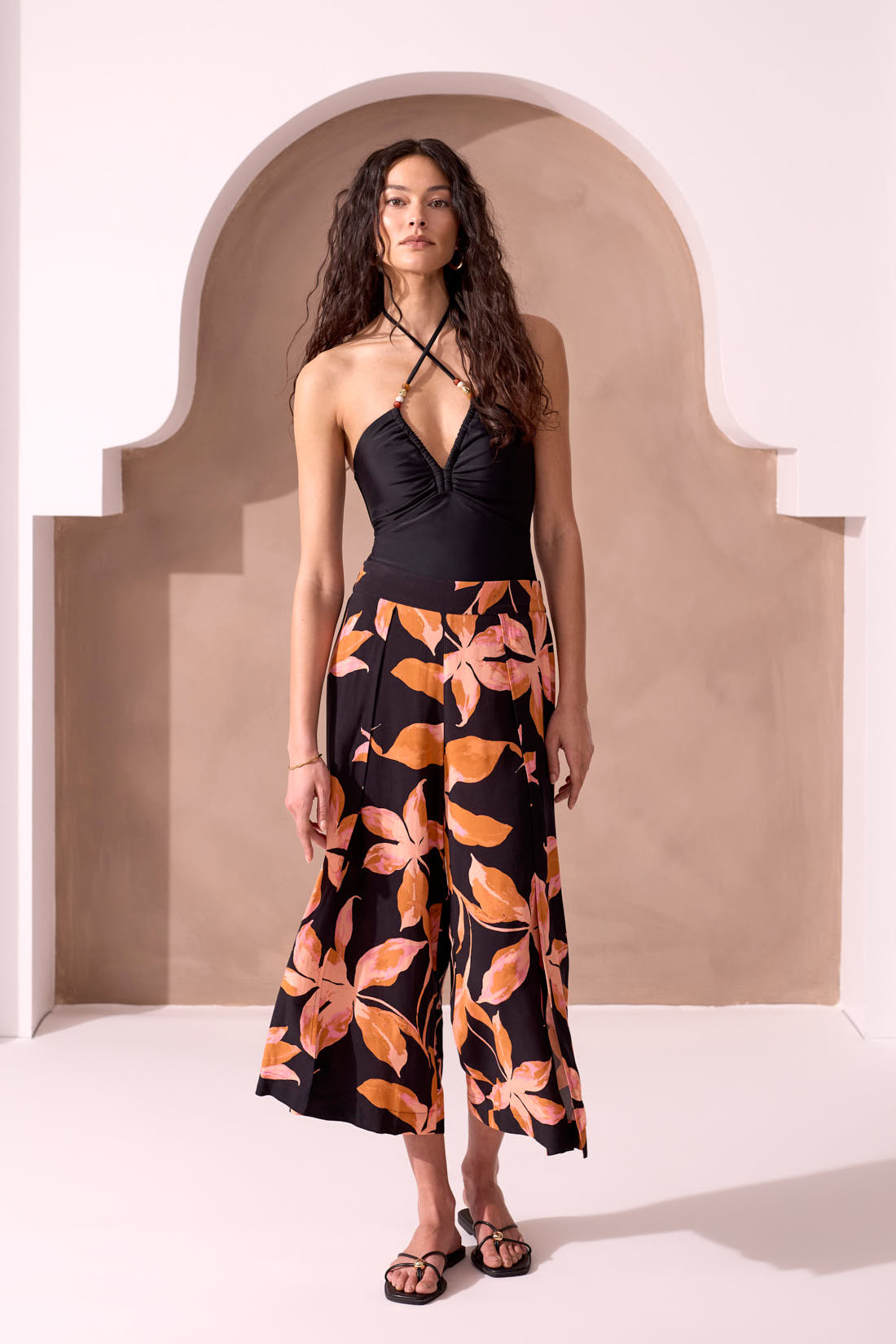 Tribal XIX Palms Wrap Pant - Hamptons