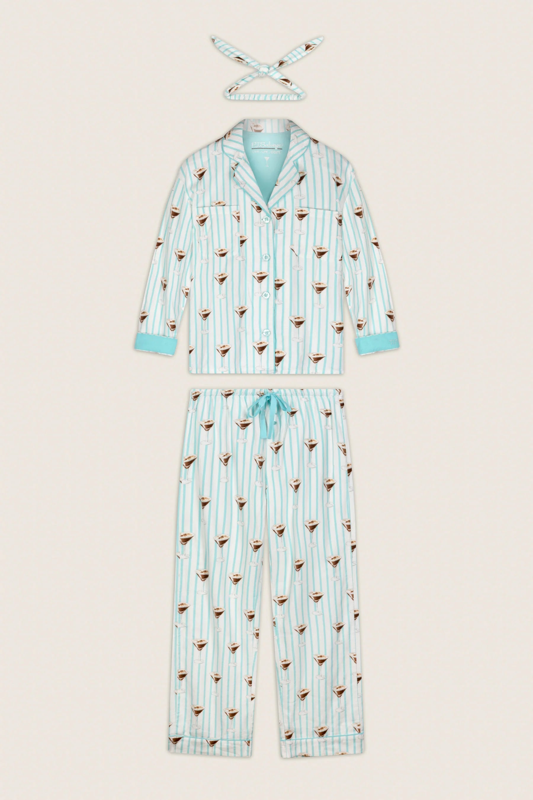 PJ Salvage Flannel PJ Set - Tipsy Time