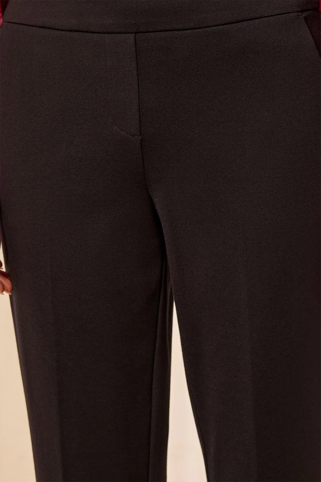 Tribal Pull On Cuffed Pant - Black