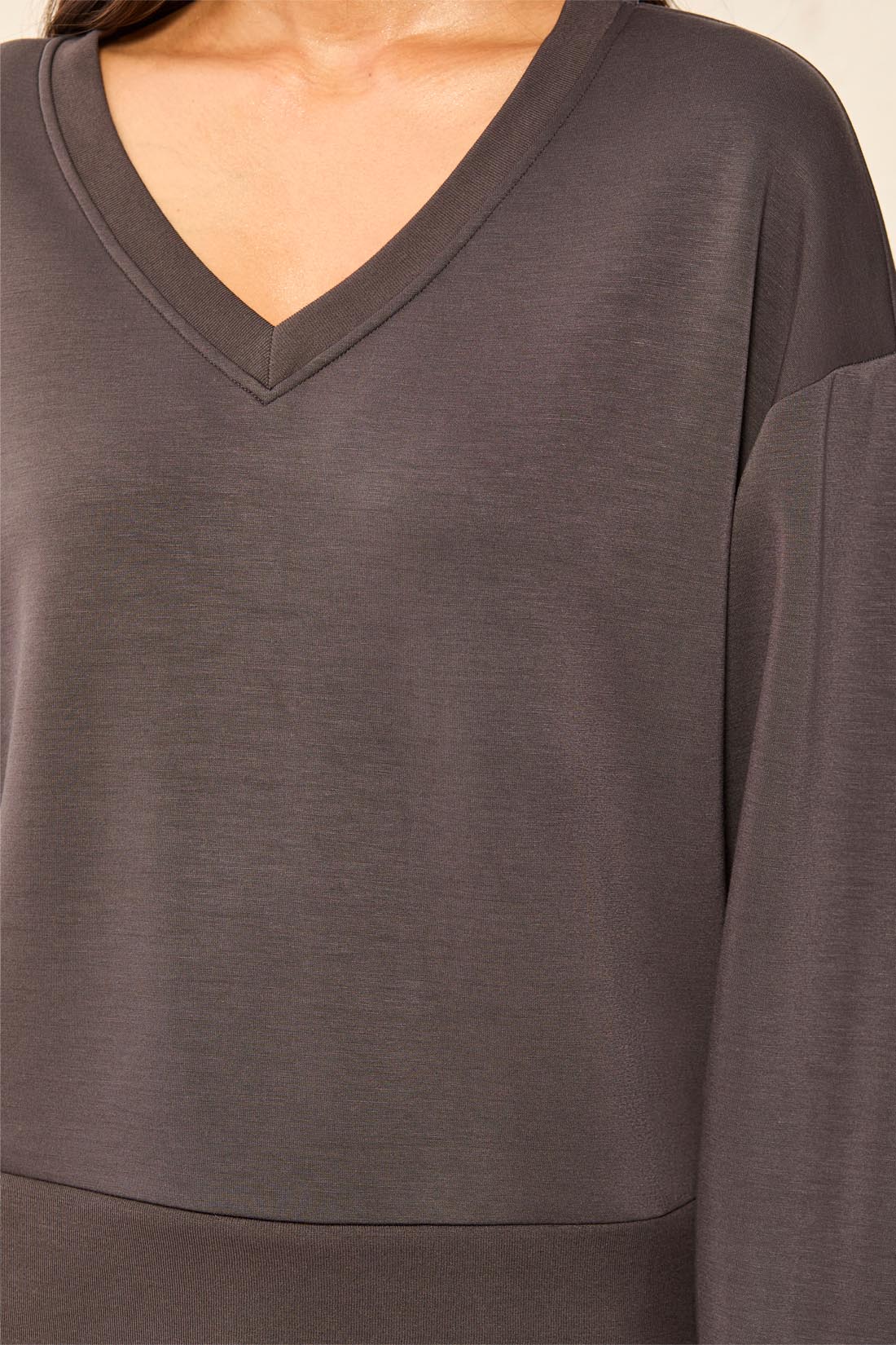 Tribal Techno Lux V Neck Top - Tornado
