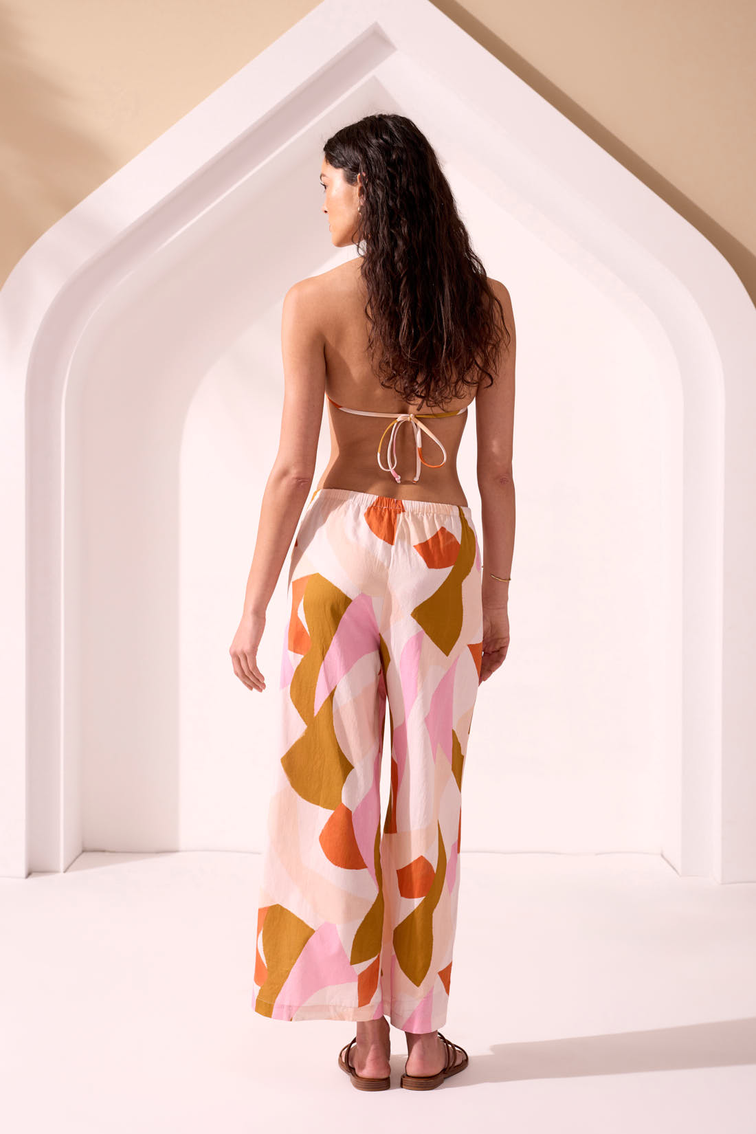 Tribal XIX Palms Wide Leg Pant - Boca Chica