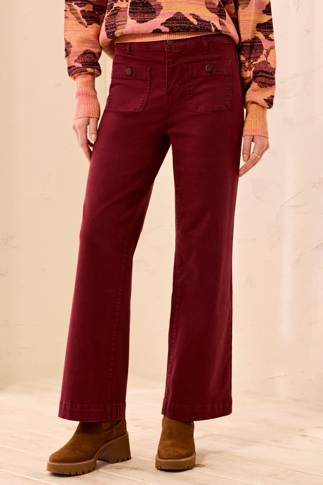 Tribal Sophia Curvy Straight Ankle - Cherry Lacquer