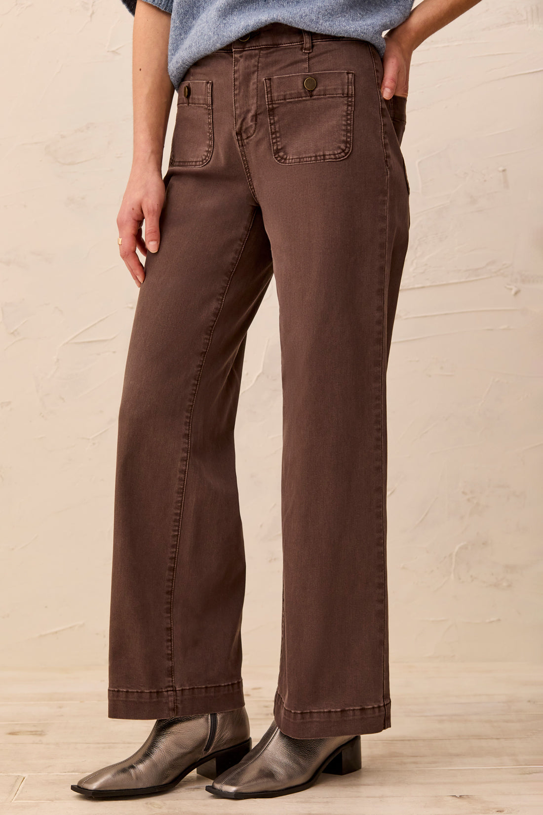 Tribal Sophia Curvy Straight Ankle - Saddle Brown