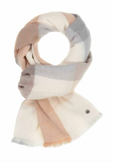 V. Fraas Modern Colourblock Oversized Scarf - 020 Off White Accessories - Other Accessories - Hats & Scarves by V. Fraas | Grace the Boutique