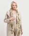 V. Fraas Organic Leaves Eco Scarf - 750 Khaki Accessories - Other Accessories - Hats & Scarves by V. Fraas | Grace the Boutique