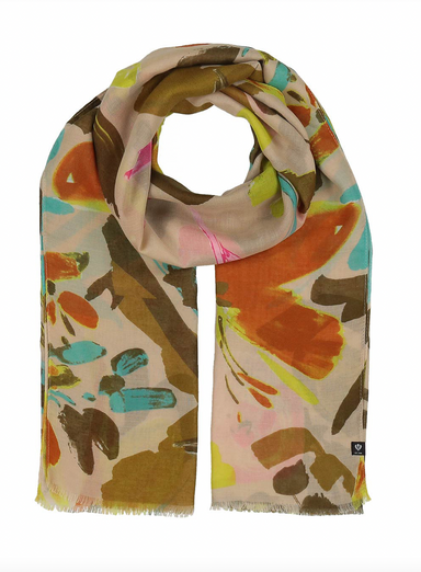 V. Fraas Wildflower Eco Scarf - 755 Dried Green Accessories - Other Accessories - Hats & Scarves by V. Fraas | Grace the Boutique