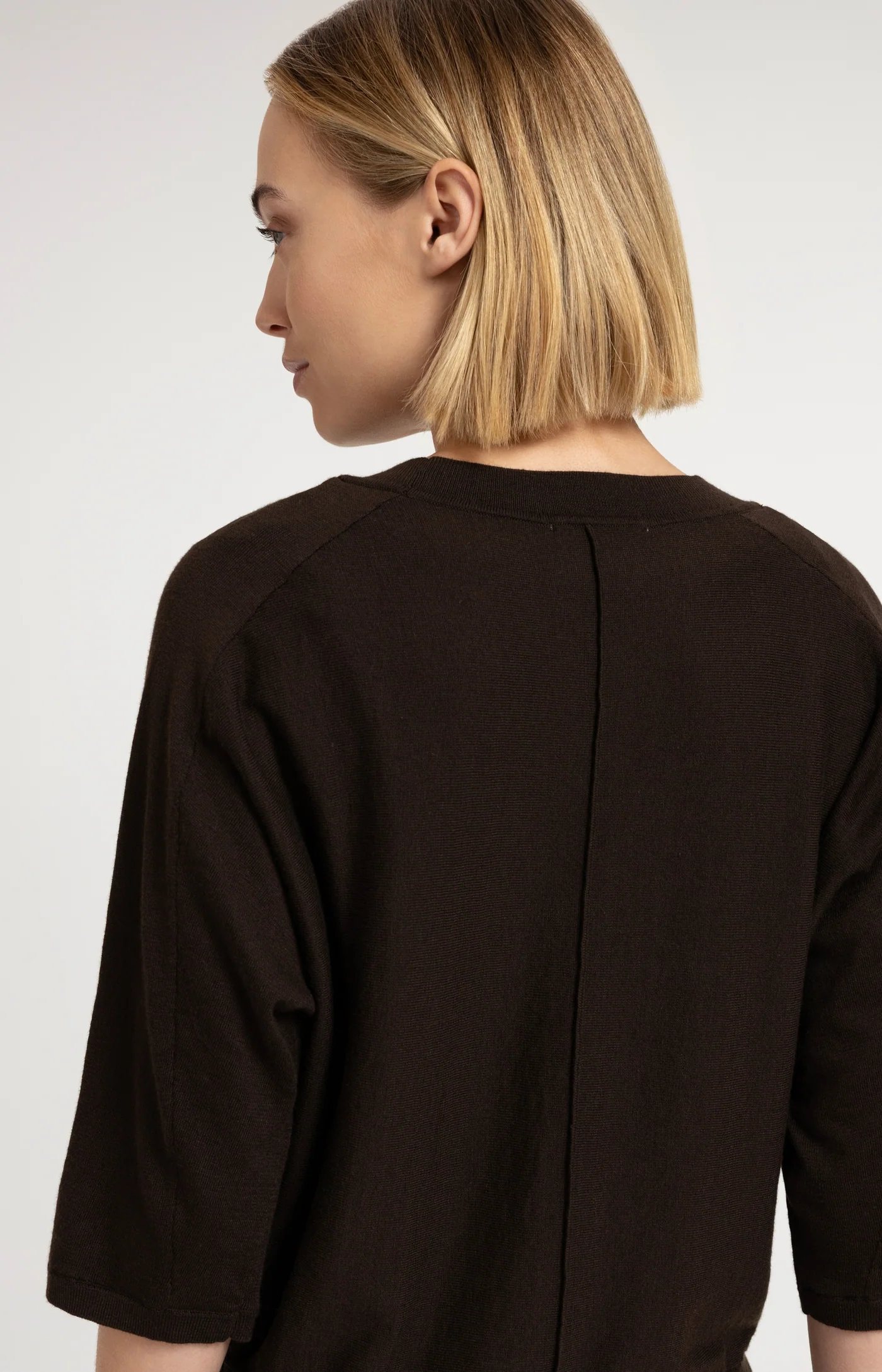 Yaya V Neck Sweater - Brown Melange