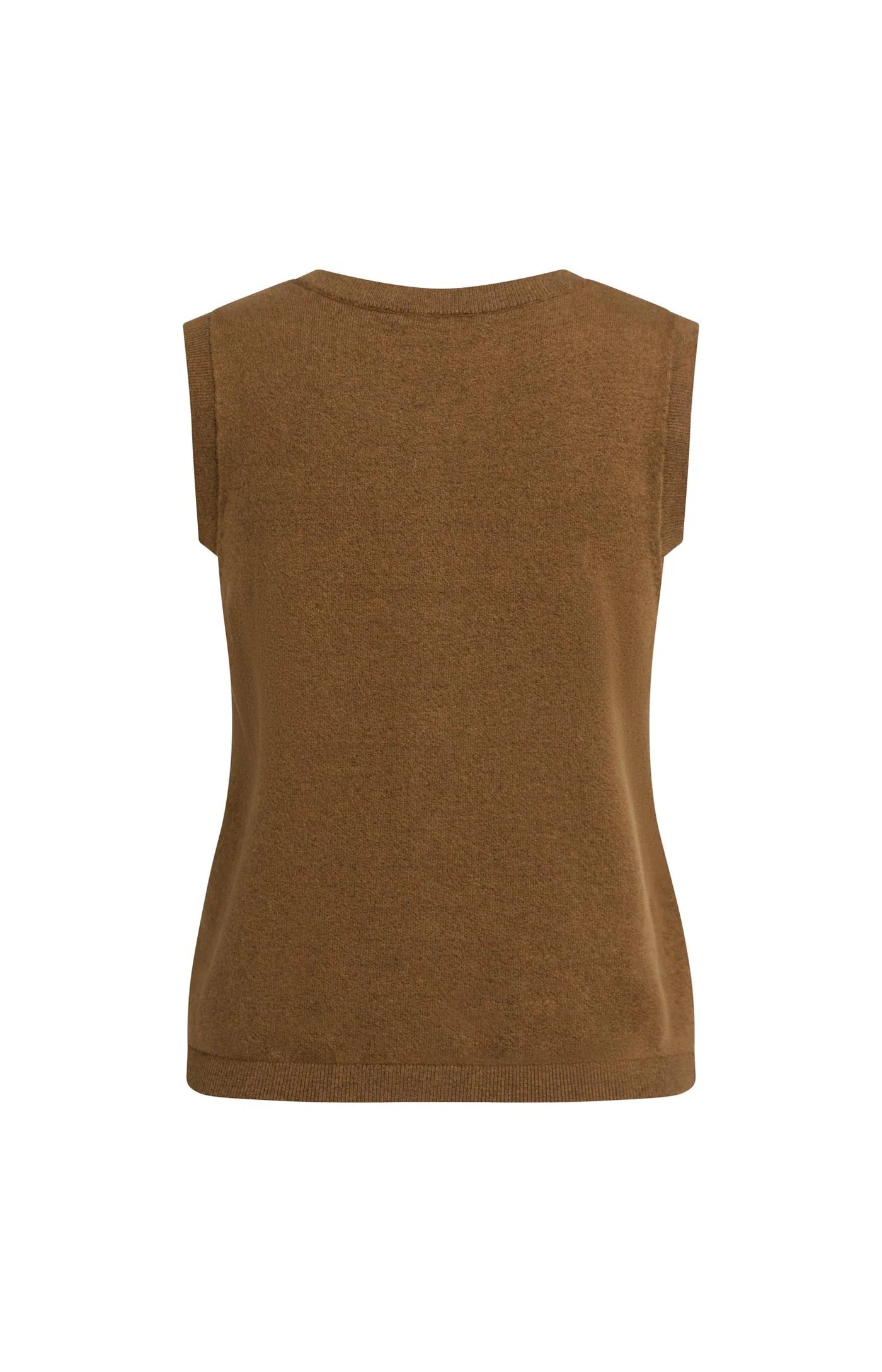 Yaya Knit Vest - Bison Brown