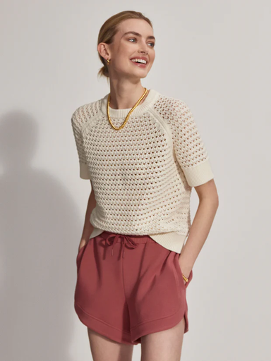 Varley Alva Knit - Egret Clothing - Tops - Shirts - SS Knits by Varley | Grace the Boutique