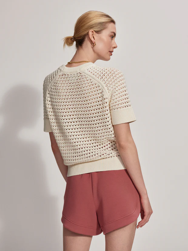 Varley Alva Knit - Egret Clothing - Tops - Shirts - SS Knits by Varley | Grace the Boutique