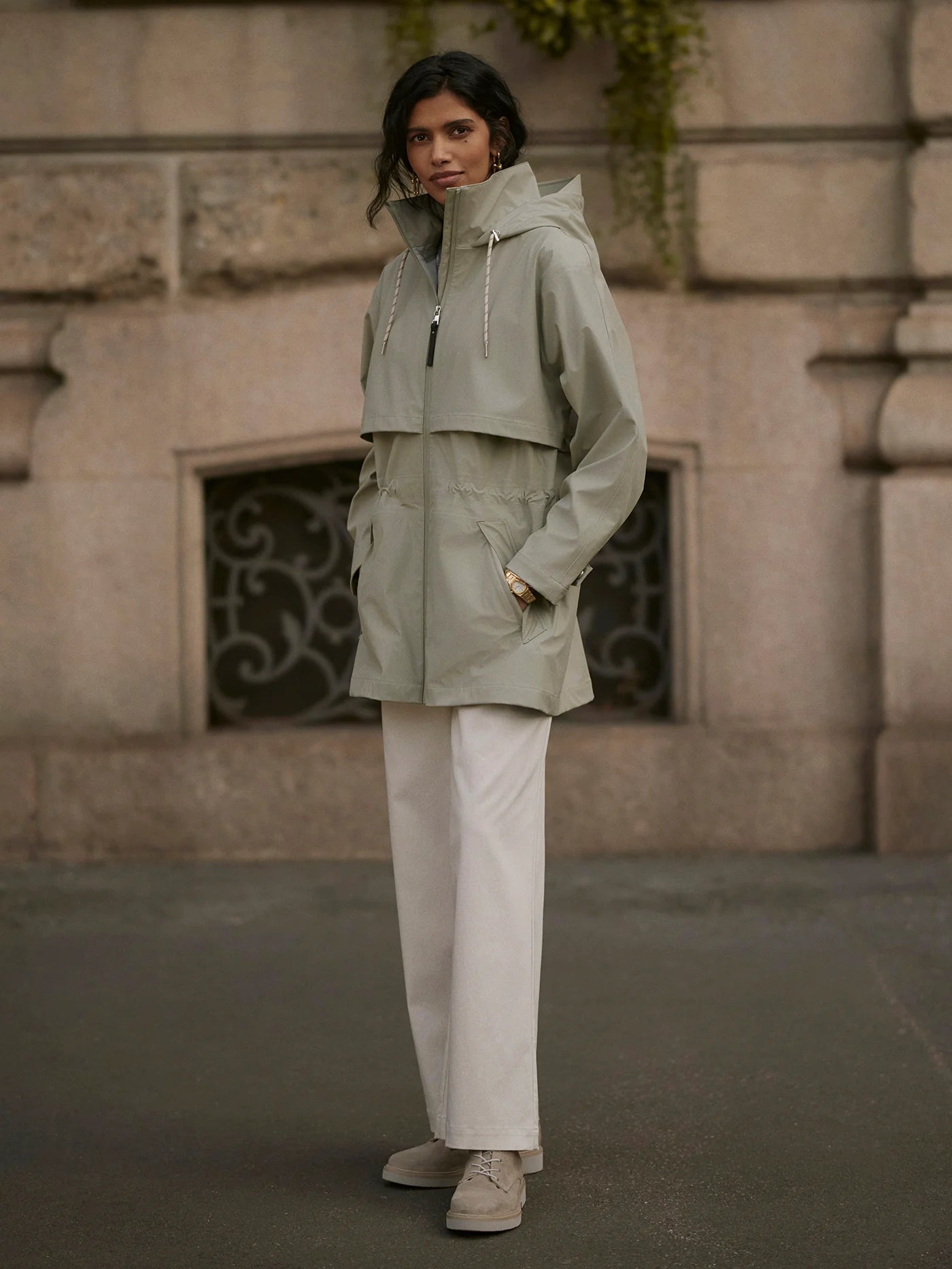 Varley Alyssa Rain Jacket - Forest Fog