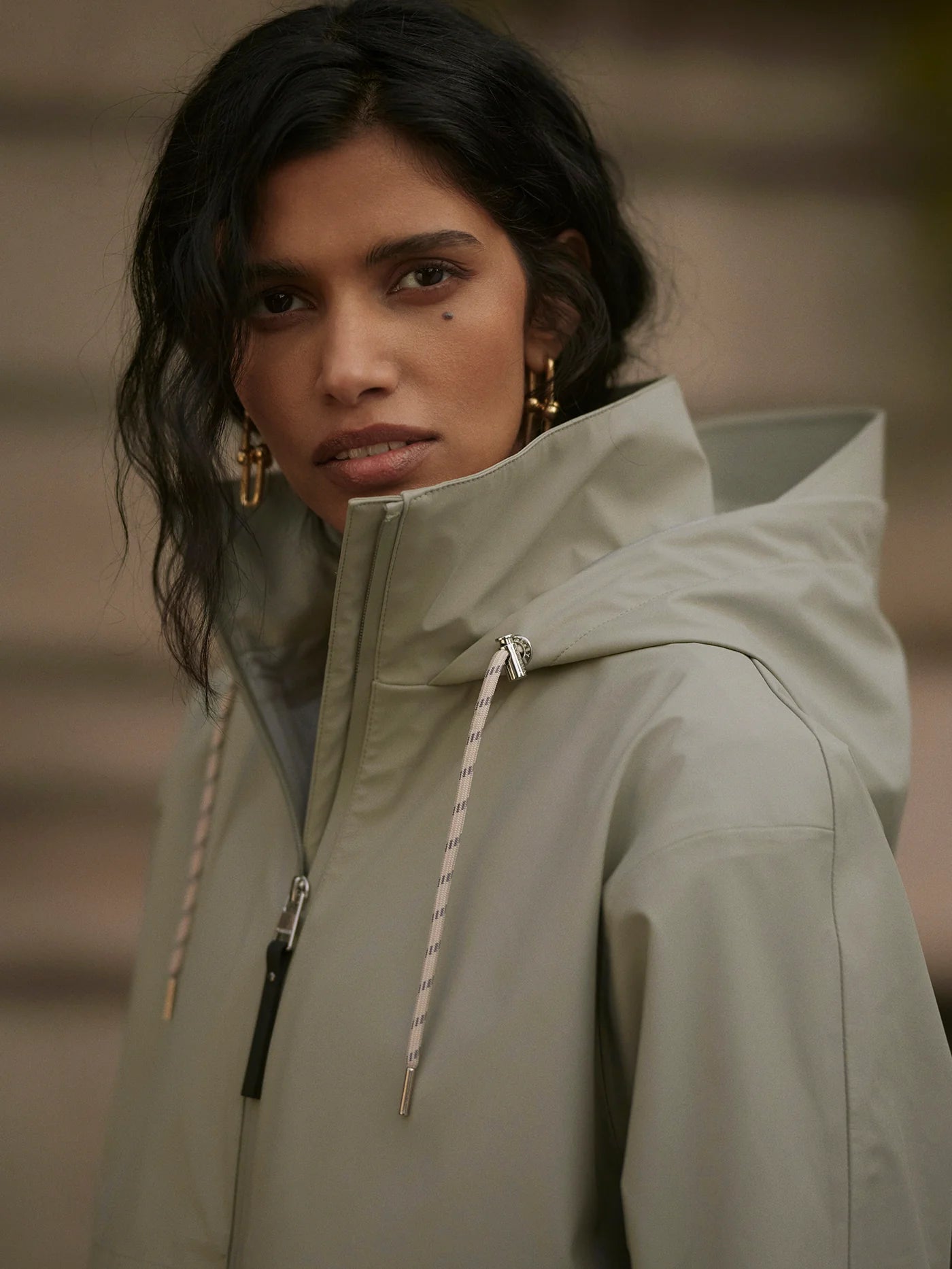 Varley Alyssa Rain Jacket - Forest Fog