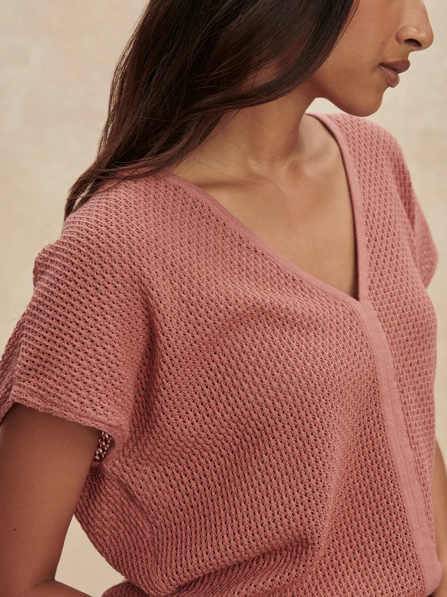 Varley Ashford Knit Top - Ash Rose