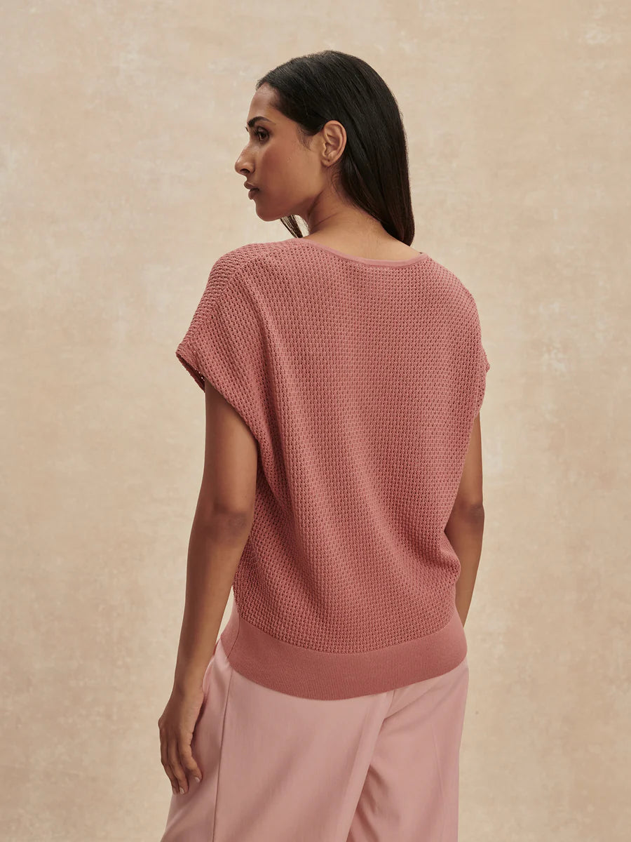 Varley Ashford Knit Top - Ash Rose