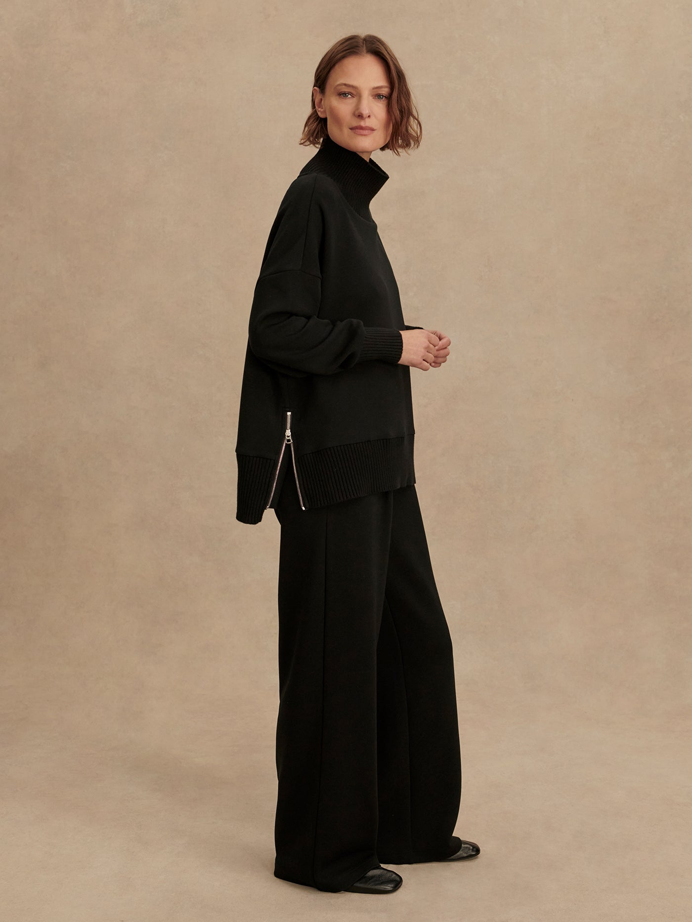 Varley Barker High Neck Sweater - Black