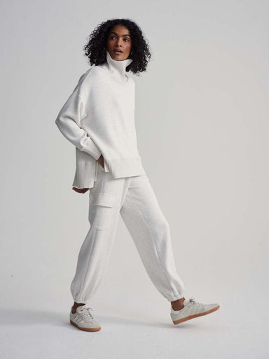 Varley Barker High Neck Sweater - Ivory Marl Sleepwear - Other Sleepwear - Loungewear by Varley | Grace the Boutique