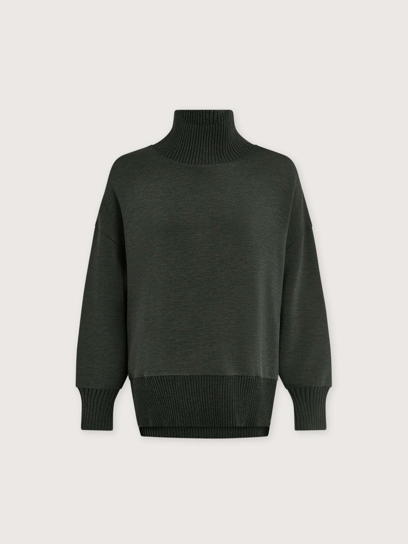 Varley Barker High Neck Sweater - Olive Marl