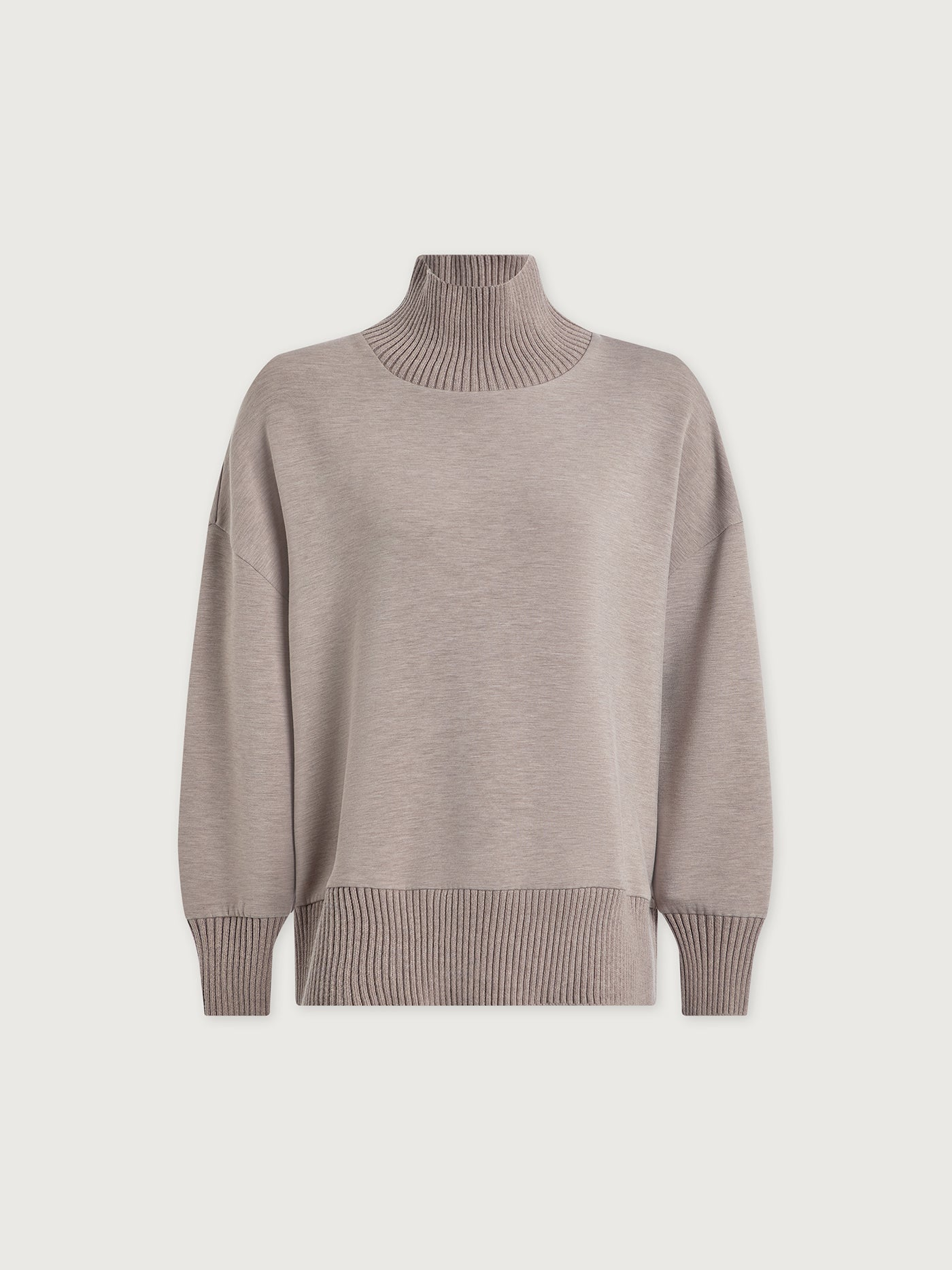 Varley Barker High Neck Sweater - Taupe Marl