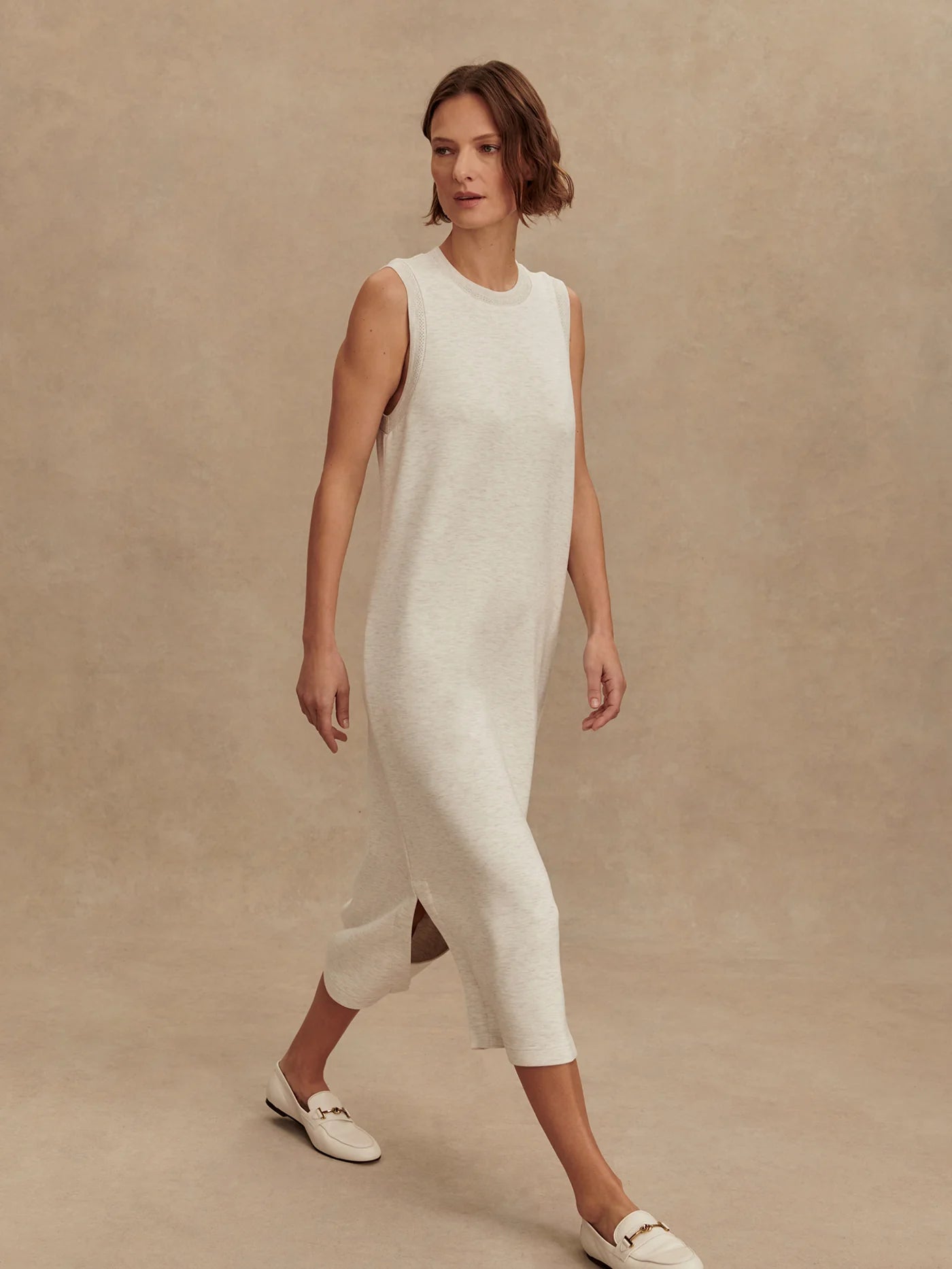 Varley Beatrice Midi Dress - Ivory Marl