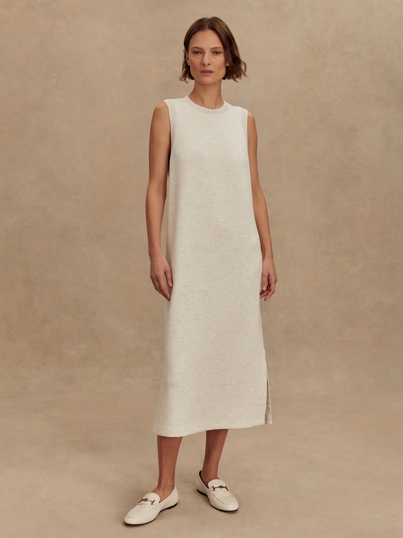 Varley Beatrice Midi Dress - Ivory Marl