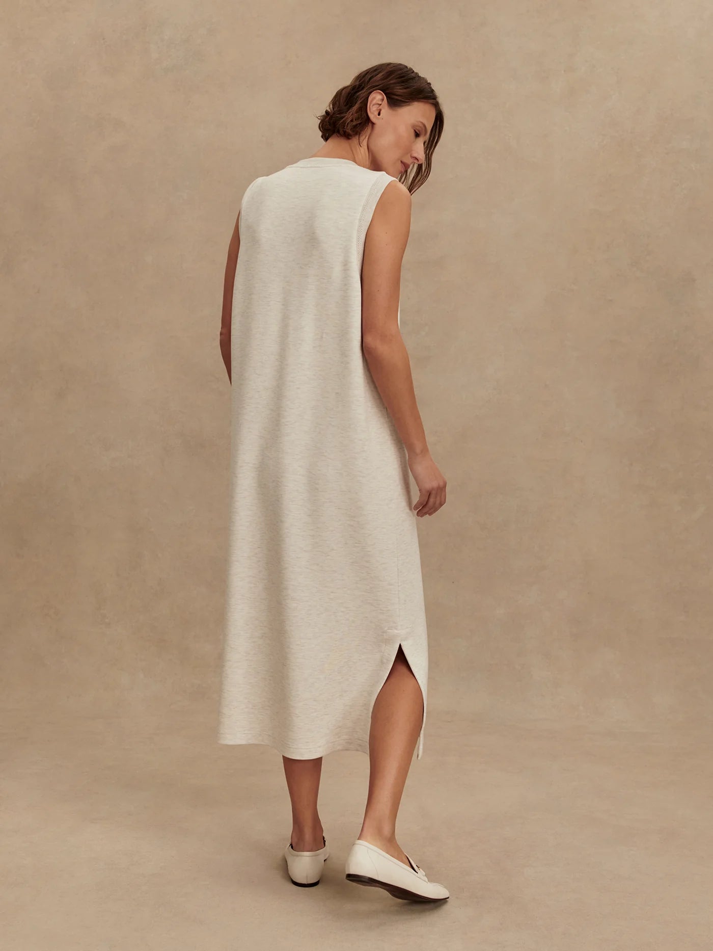 Varley Beatrice Midi Dress - Ivory Marl