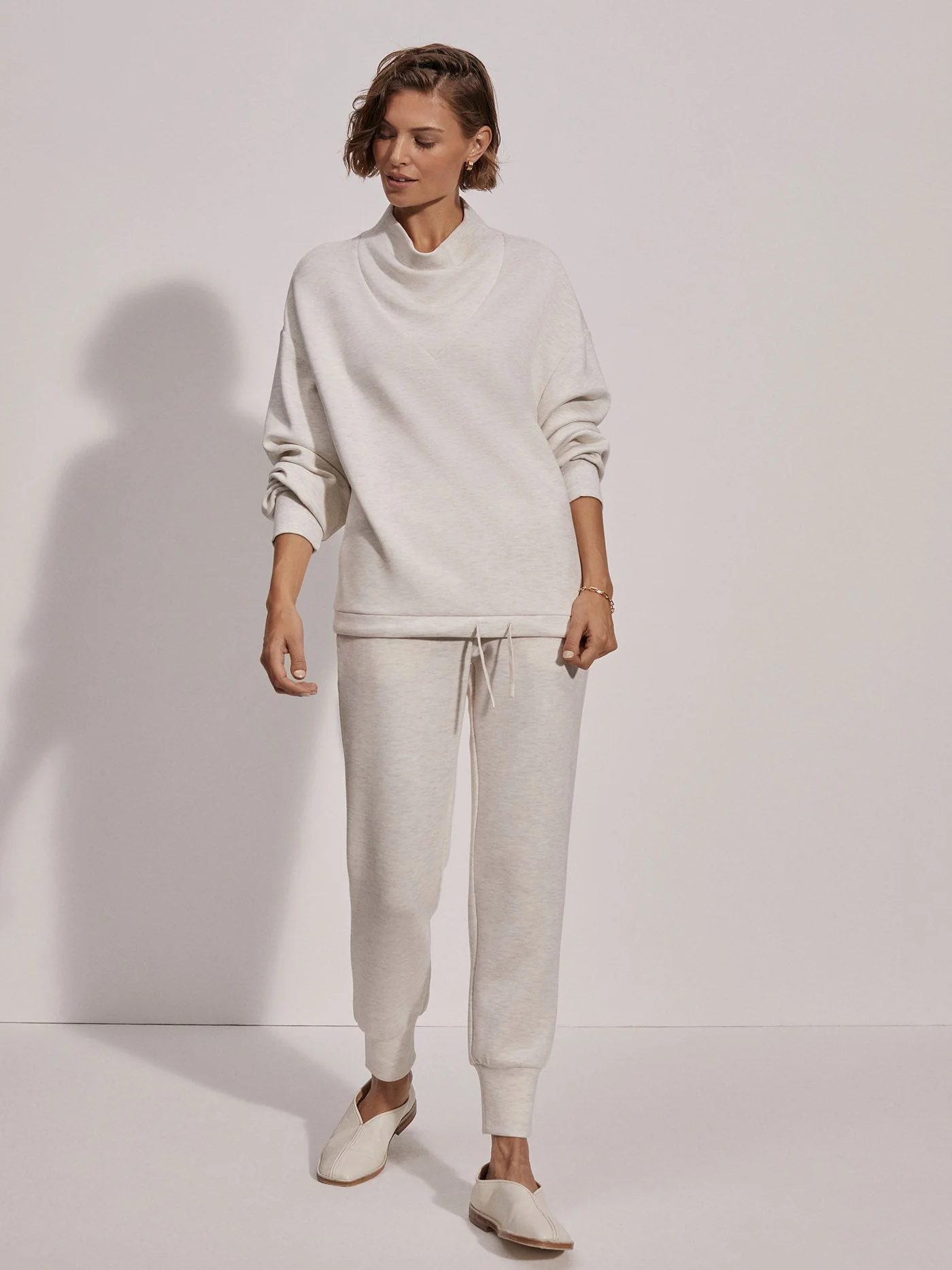 Varley Betsy Sweater - Ivory Marl Sleepwear - Other Sleepwear - Loungewear by Varley | Grace the Boutique