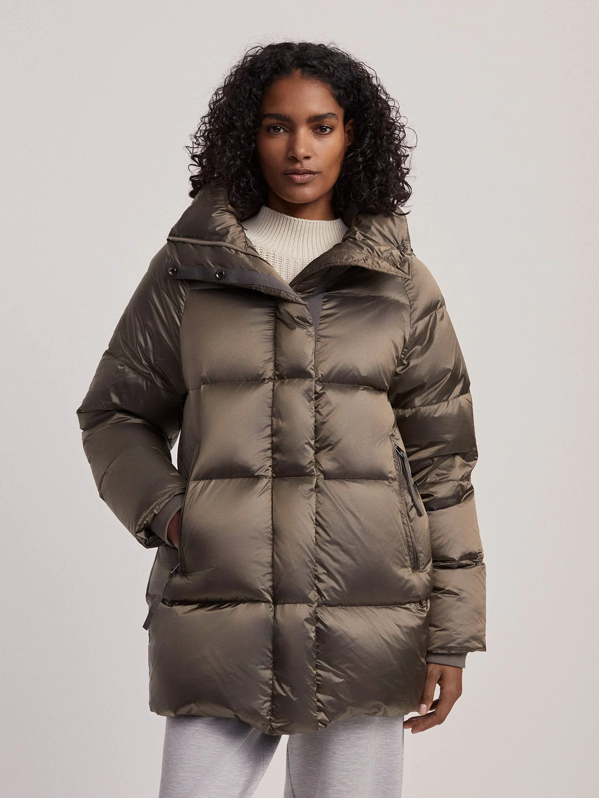 Varley Canton Down Jacket - Brushed Olive Metallic Clothing - Outerwear - Coats by Varley | Grace the Boutique