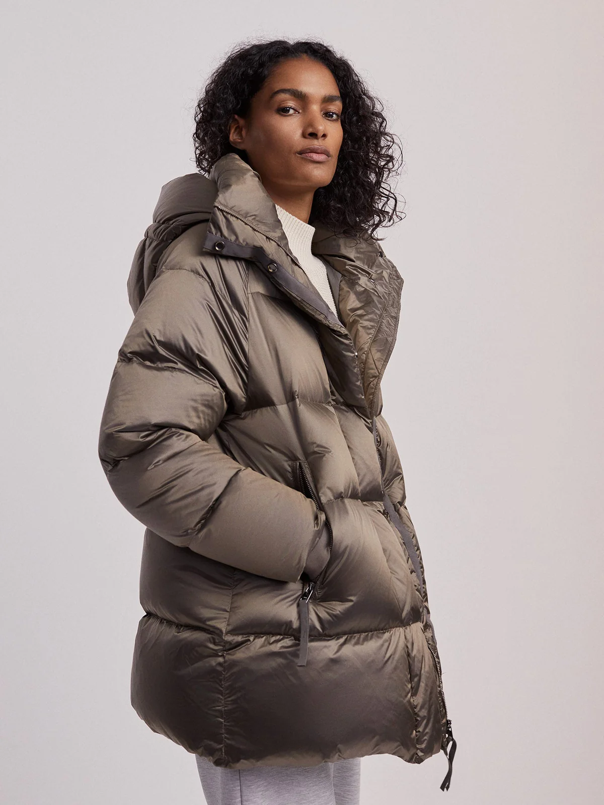 Varley Canton Down Jacket - Brushed Olive Metallic Clothing - Outerwear - Coats by Varley | Grace the Boutique
