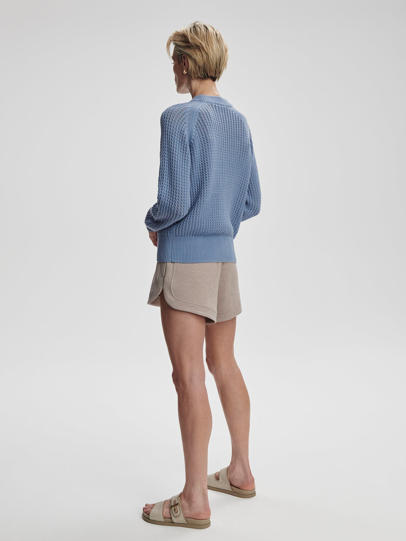 Varley Clay Knit Sweater - Rain Blue