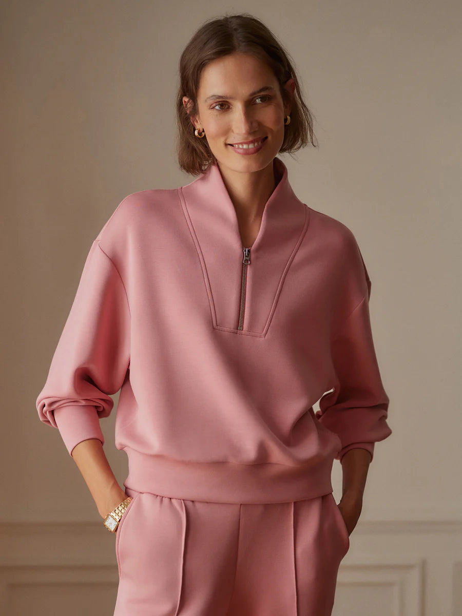 Varley Davidson Half Zip - Brandy Rose