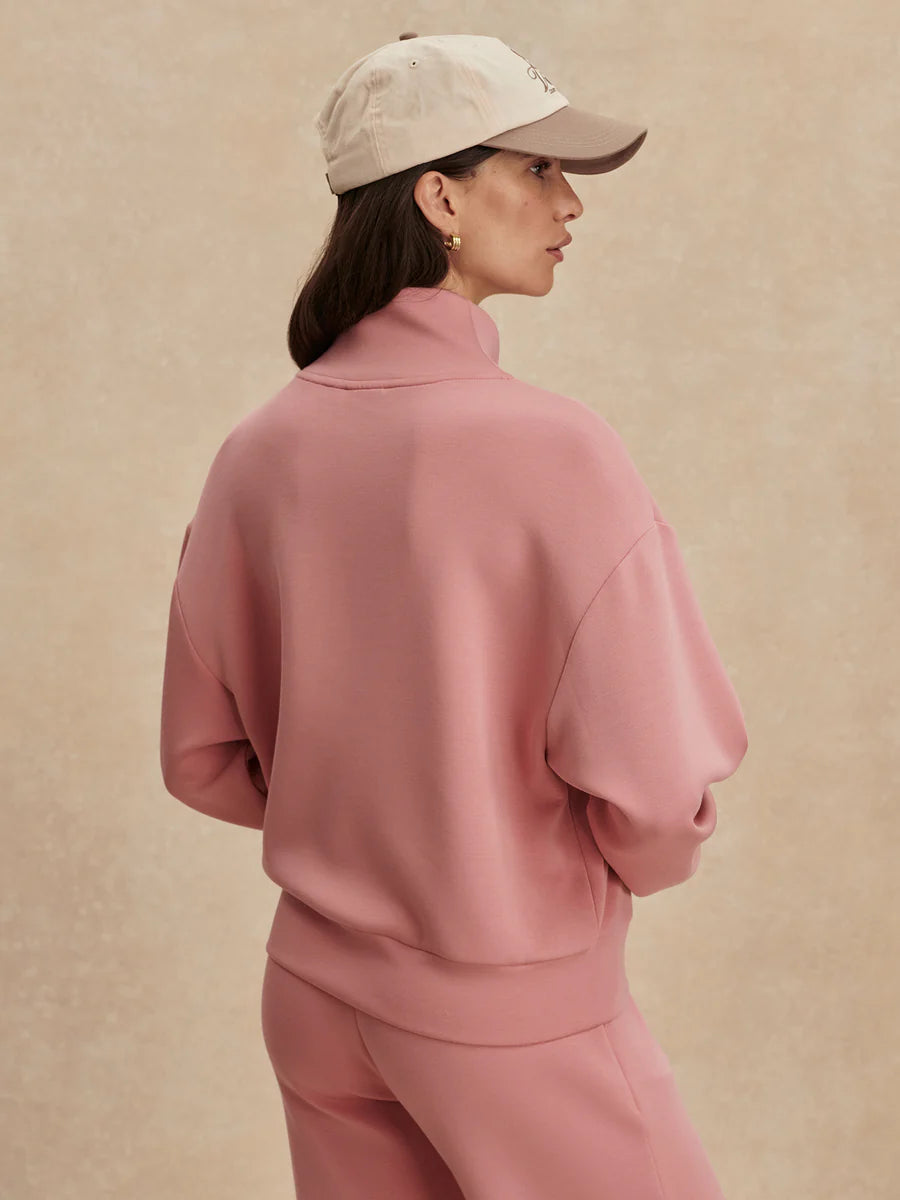Varley Davidson Half Zip - Brandy Rose