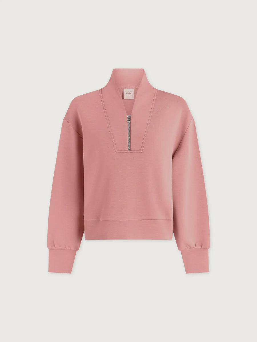 Varley Davidson Half Zip - Brandy Rose