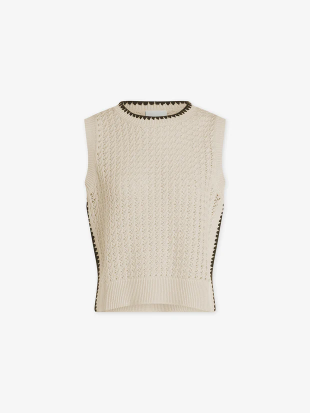 Varley Delaney Knit Vest - Birch Clothing - Tops - Shirts - Sleeveless Knits by Varley | Grace the Boutique