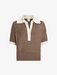 Varley Finch Knit Polo - Taupe Stone Clothing - Tops - Shirts - SS Knits by Varley | Grace the Boutique