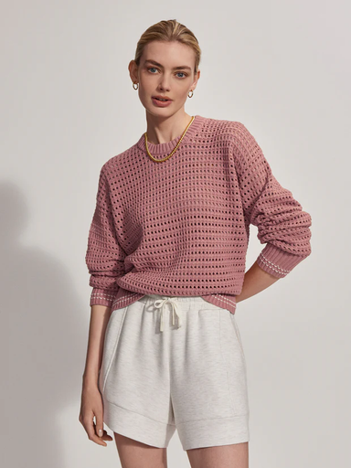 Varley Fox Knit Crew - Wood Rose Clothing - Tops - Sweaters - Pullovers by Varley | Grace the Boutique