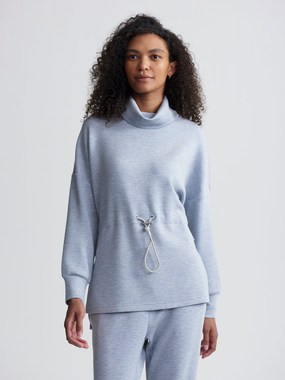 Varley Freya Sweater - Mid Blue Marl Clothing - Tops - Tunics by Varley | Grace the Boutique