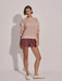 Varley Hains Knit Crew - Rose Smoke Clothing - Tops - Sweaters - Pullovers - Fine Gauge Pullovers by Varley | Grace the Boutique