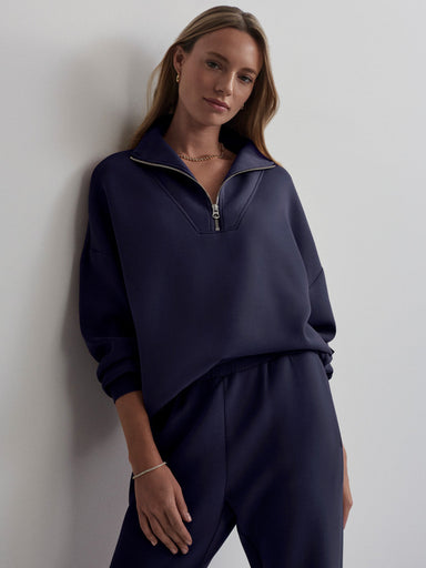 Varley Hawley Half Zip - Blue Nights Sleepwear - Other Sleepwear - Loungewear by Varley | Grace the Boutique