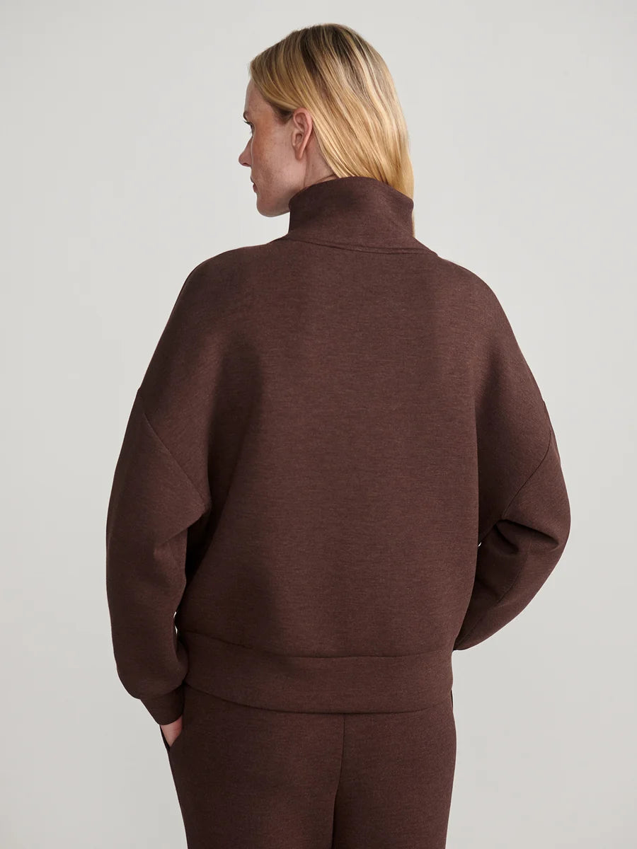Varley Hawley Half Zip - Coffee Bean Marl