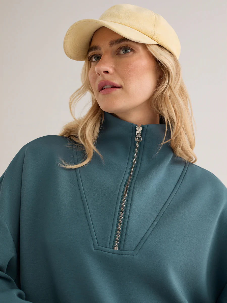 Varley Hawley Half Zip - Mallard Blue