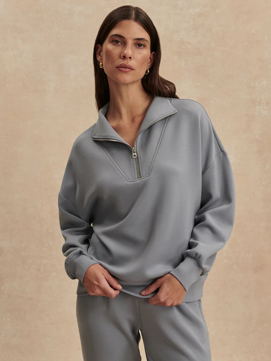 Varley Hawley Half Zip - Wind Blue