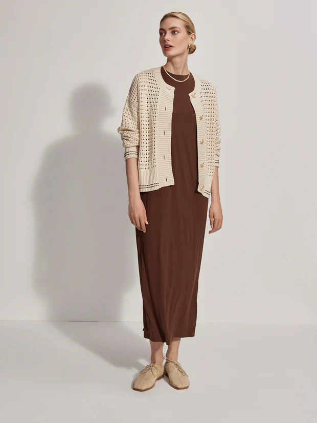 Varley Kris Relaxed Knit Jacket - Birch Clothing - Tops - Sweaters - Cardigans by Varley | Grace the Boutique