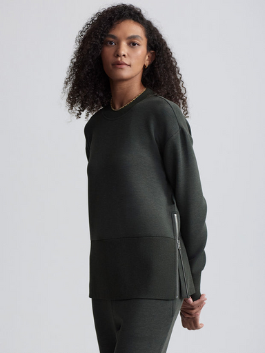 Varley Lowry Longline Sweater - Olive Marl Sleepwear - Other Sleepwear - Loungewear by Varley | Grace the Boutique