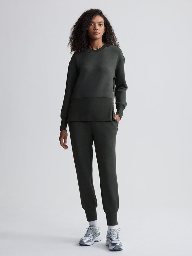 Varley Lowry Longline Sweater - Olive Marl Sleepwear - Other Sleepwear - Loungewear by Varley | Grace the Boutique