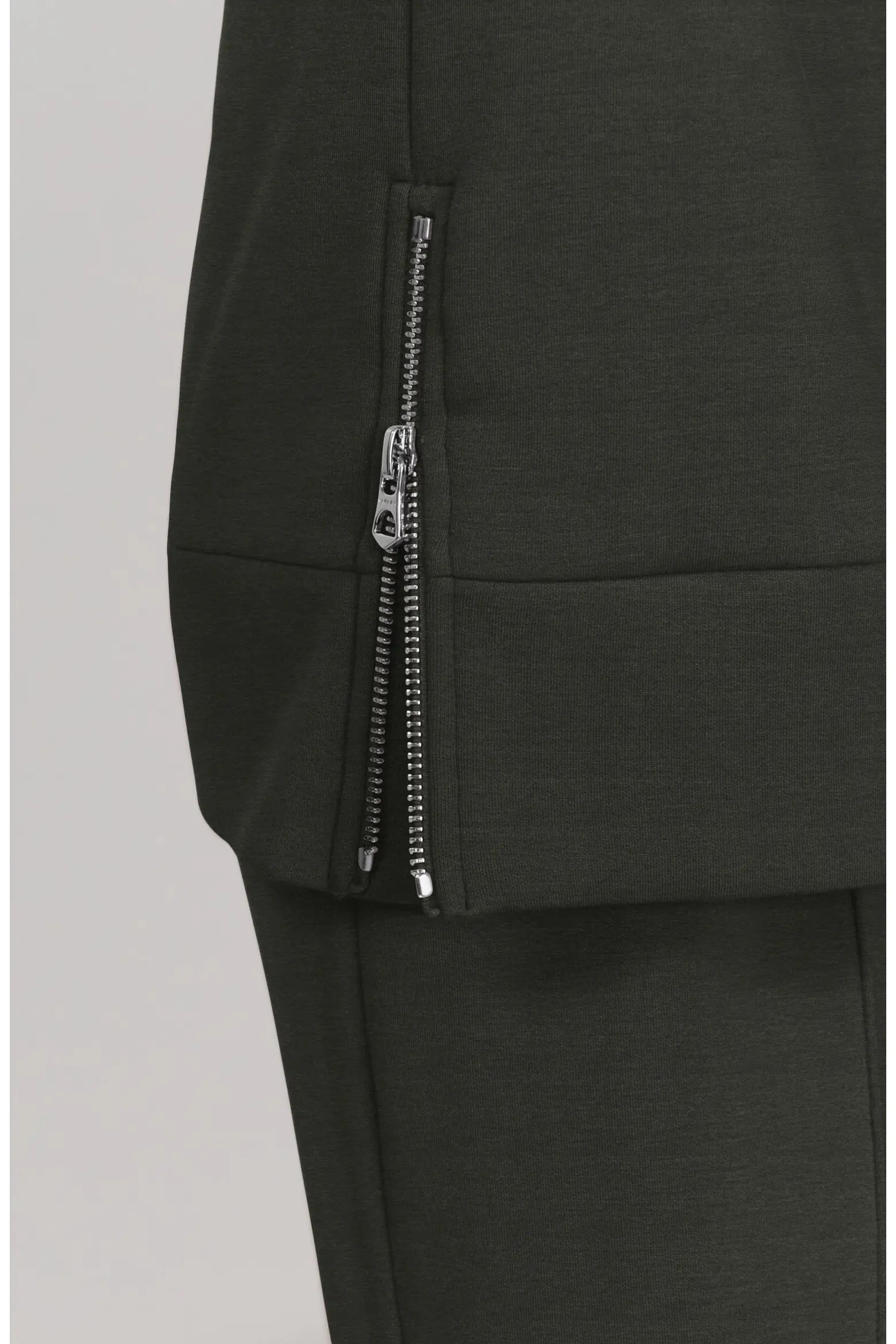 Varley Macie Zip Hem Sweater - Olive Marl