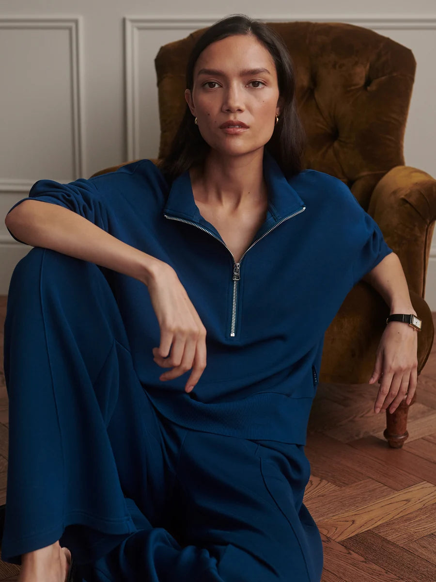 Varley Mavis Mock Neck - Sea Blue