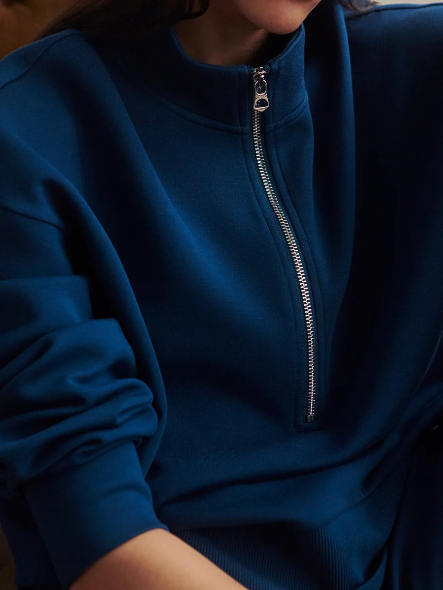 Varley Mavis Mock Neck - Sea Blue