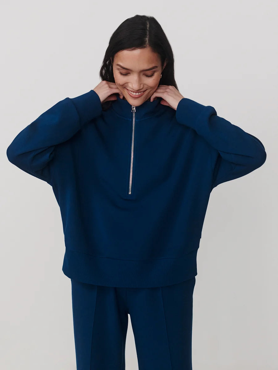 Varley Mavis Mock Neck - Sea Blue