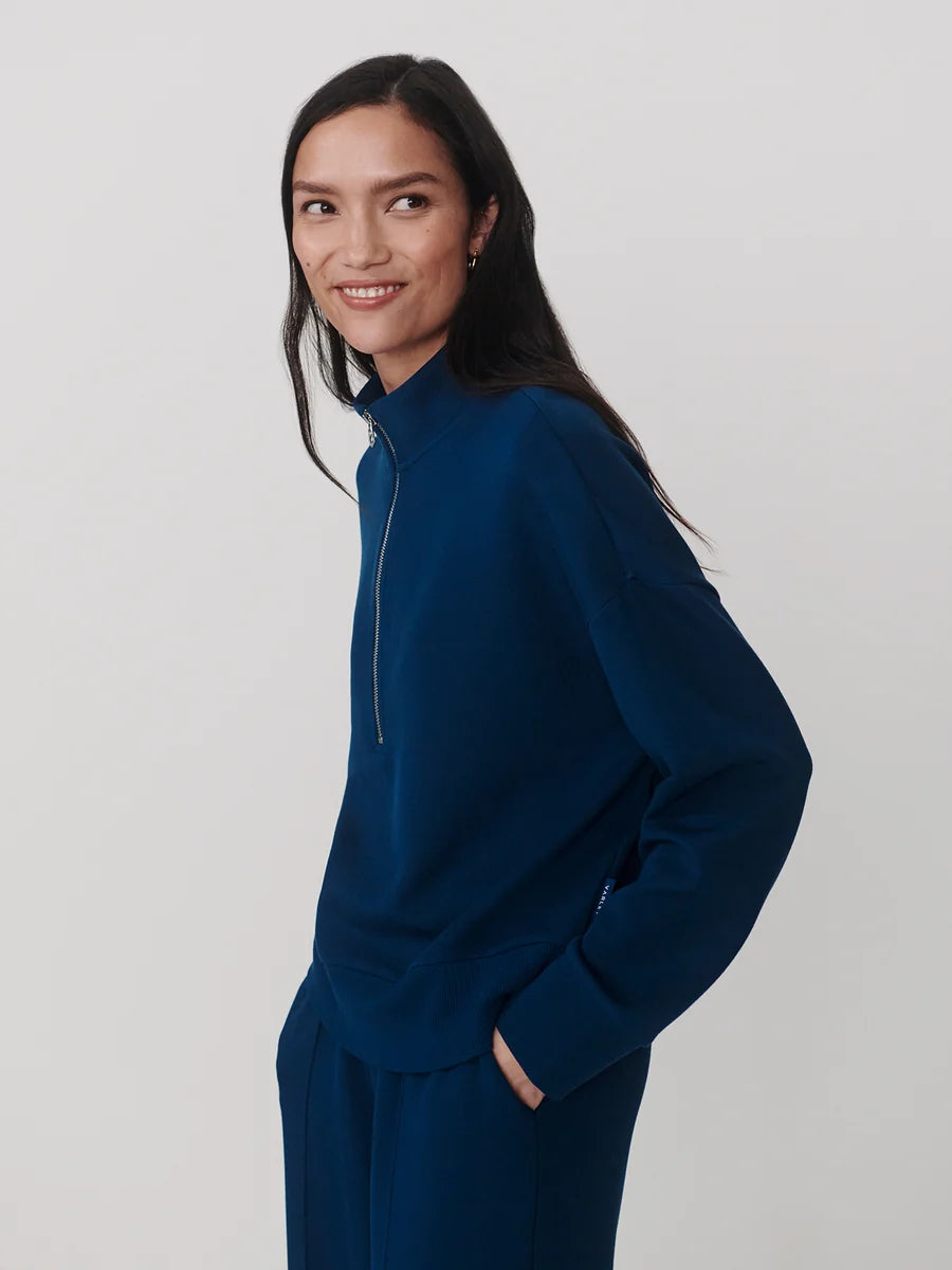 Varley Mavis Mock Neck - Sea Blue